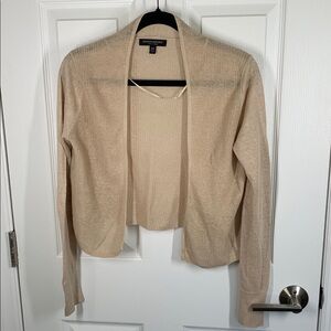 Banana Republic linen tan shrug cardigan size XS
